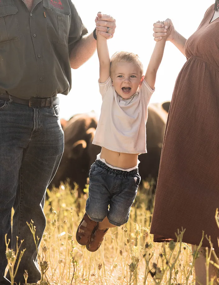 Family playing Arm swing