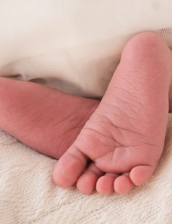 Newborn baby feet