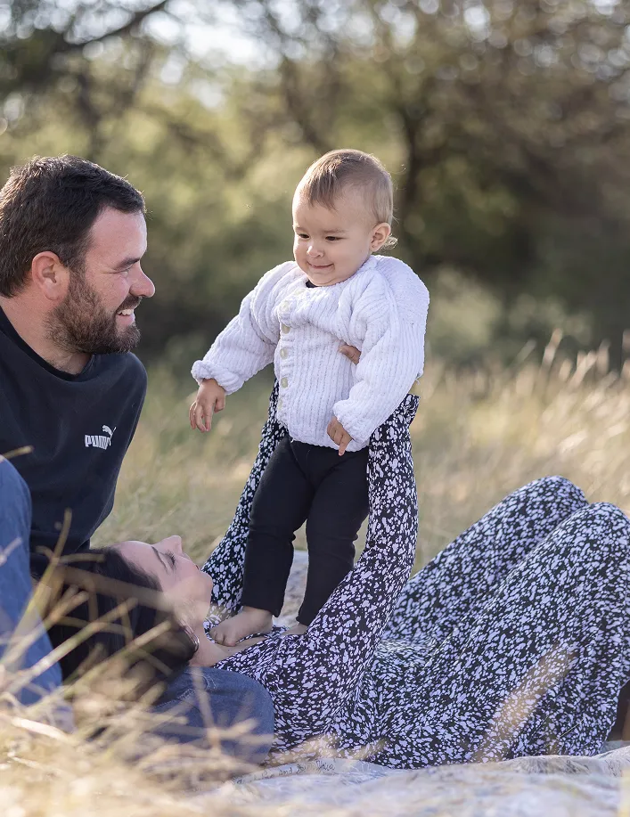 Both mom and dad with their newborn